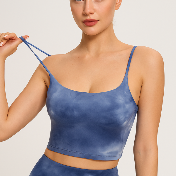 Top Deportivo – Estilo Tie-Dye Azul