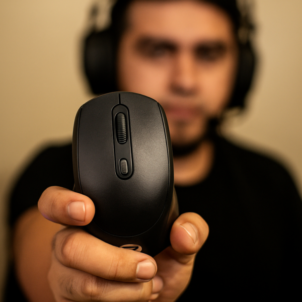 Mouse Gamer Inalámbrico de Alta Precisión – Diseño Ergonómico y Estilo Pro