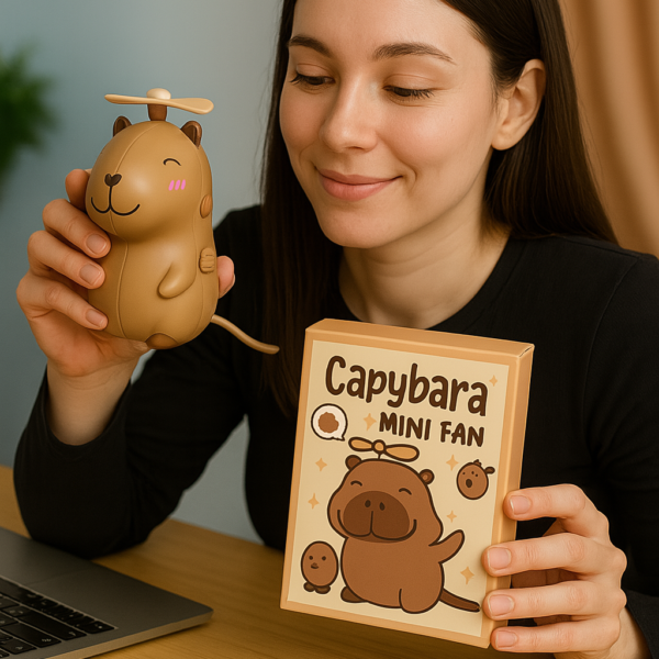 Mini Ventilador Capibara - "Capybara Mini Fan"