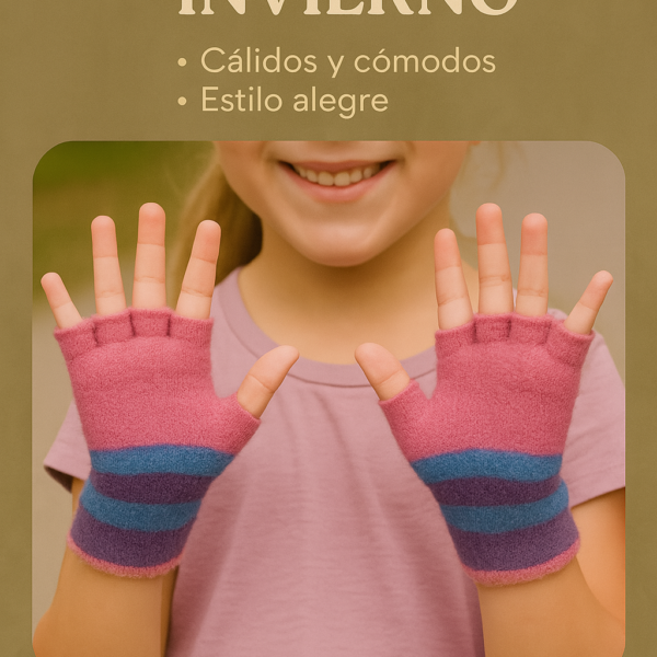 Guantes sin dedos para niña
