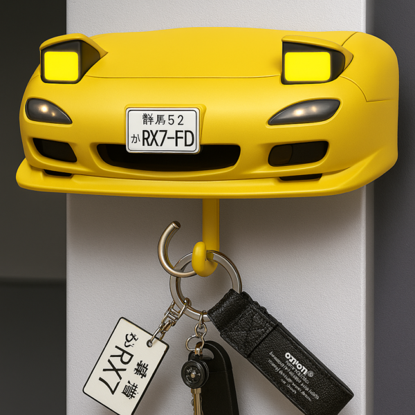 🟡 Colgador de Llaves RX7 – Diseño Deportivo